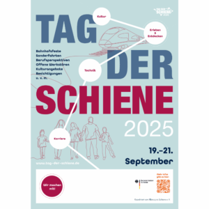 Tag der Schiene Kampagnenposter 2025 - Kultur und Familie
