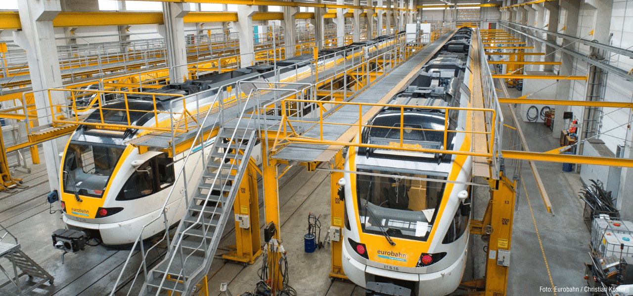 Schwebende Züge bei der Eurobahn zum Tag der Schiene 2025